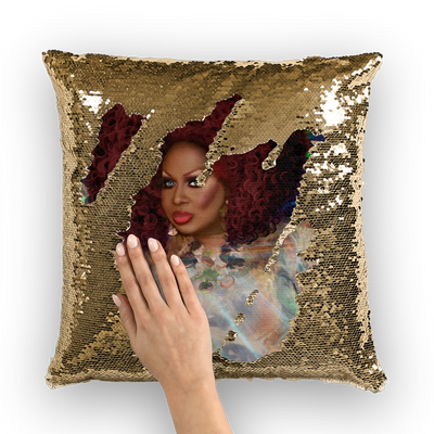 Sequin Cushion Cover - Ovah Name Brand - A.rt by O.vahFx - Latrice Royale