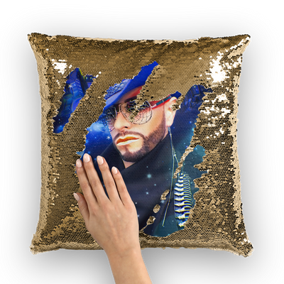 Sequin Cushion Cover -  Ovah Name Brand - A.rt by O.vahFx Ft Brian Friedman