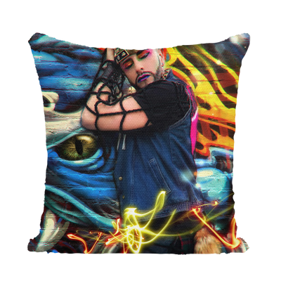 Sequin Cushion Cover - Ovah Name Brand  - A.rt by O.vahFx Ft Brian Friedman