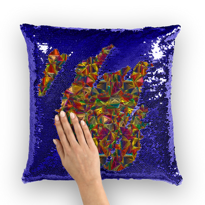 Sequin Cushion Cover -  Ovah Name Brand - Glass Collection