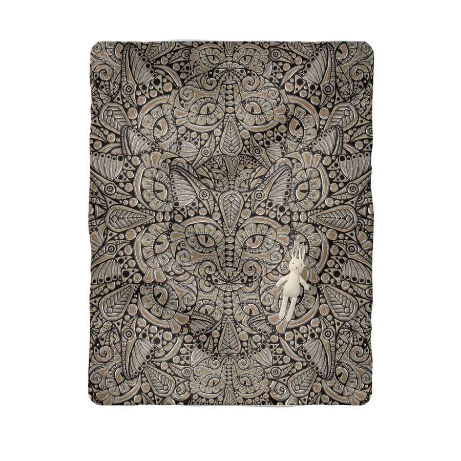 Glass Collection Fx - Cat Glass  Sublimation Baby Blanket