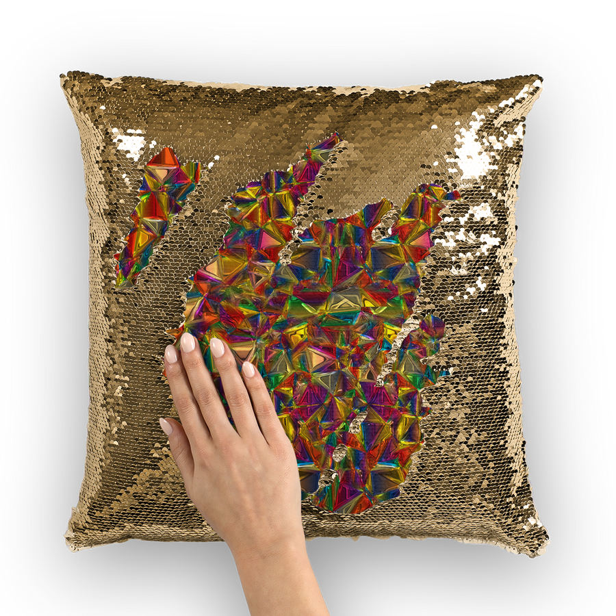 Sequin Cushion Cover -  Ovah Name Brand - Glass Collection