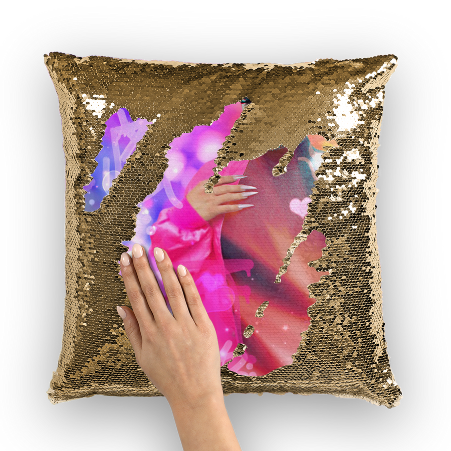 Sequin Cushion Cover - Ovah Name Brand  - A.rt by O.vahFx Ft Danny Beard