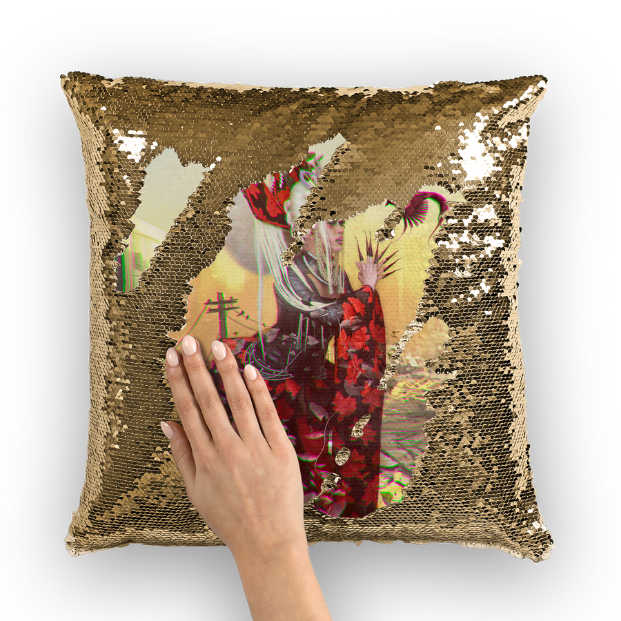 Sequin Cushion Cover - Ovah Name Brand  - A.rt by O.vahFx Ft Lady VaJayJay