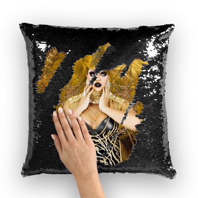 Sequin Cushion Cover - Ovah Name Brand  - A.rt by O.vahFx Ft Viktoria Summers