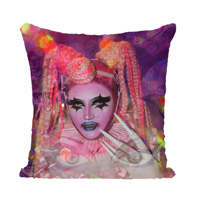 Sequin Cushion Cover - Ovah Name Brand  - A.rt by O.vahFx Ft Loris Queen