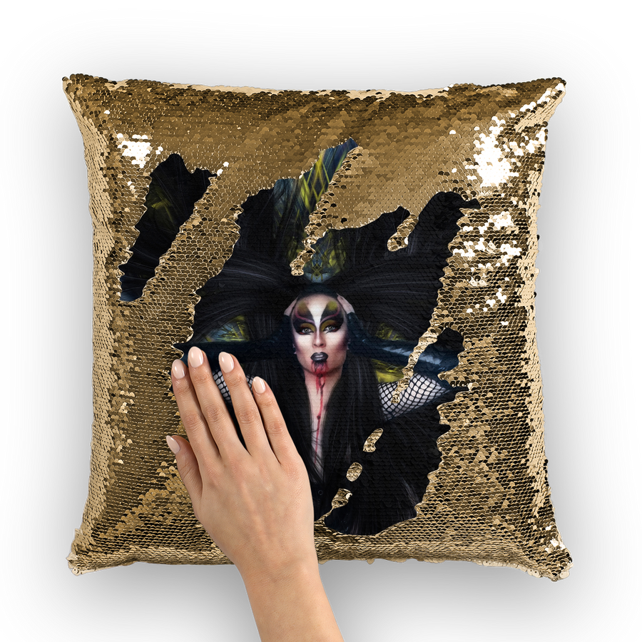 Sequin Cushion Cover - Ovah Name Brand  - A.rt by O.vahFx Ft Kaotica Divine