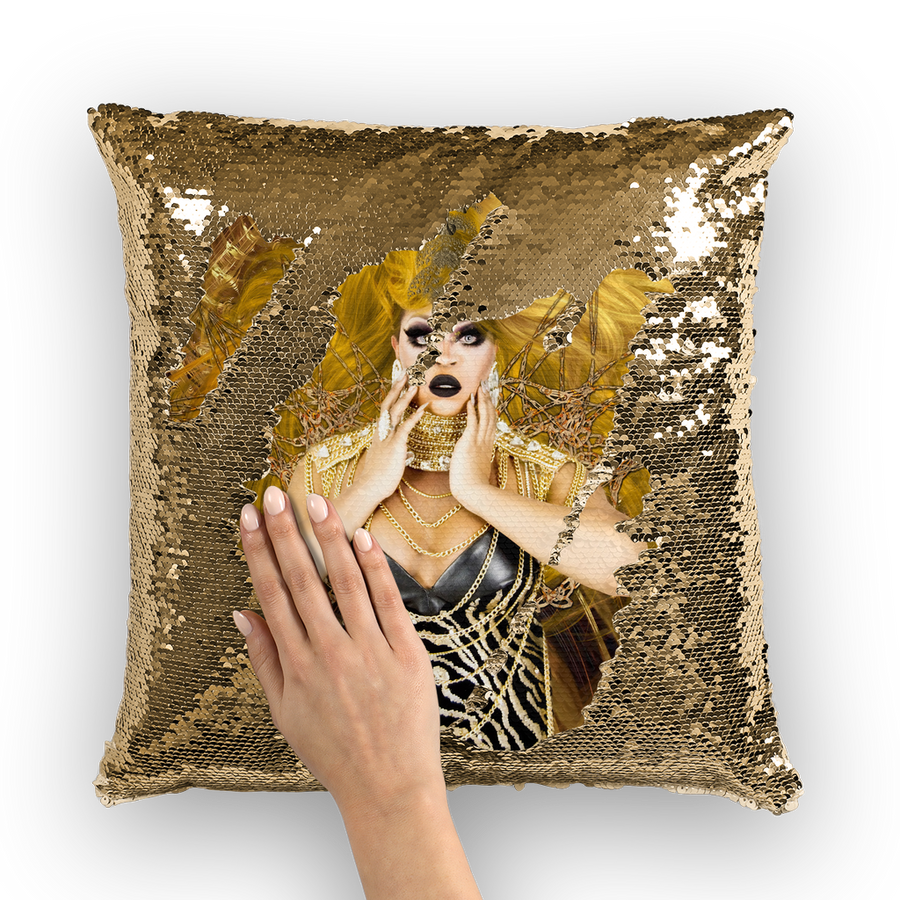 Sequin Cushion Cover - Ovah Name Brand  - A.rt by O.vahFx Ft Viktoria Summers