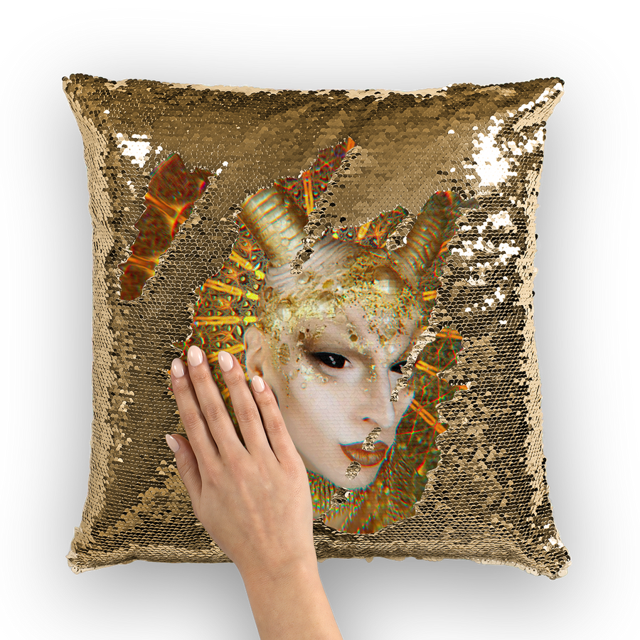 Sequin Cushion Cover - Ovah Name Brand  - A.rt by O.vahFx Ft Cheddar Gorgeous