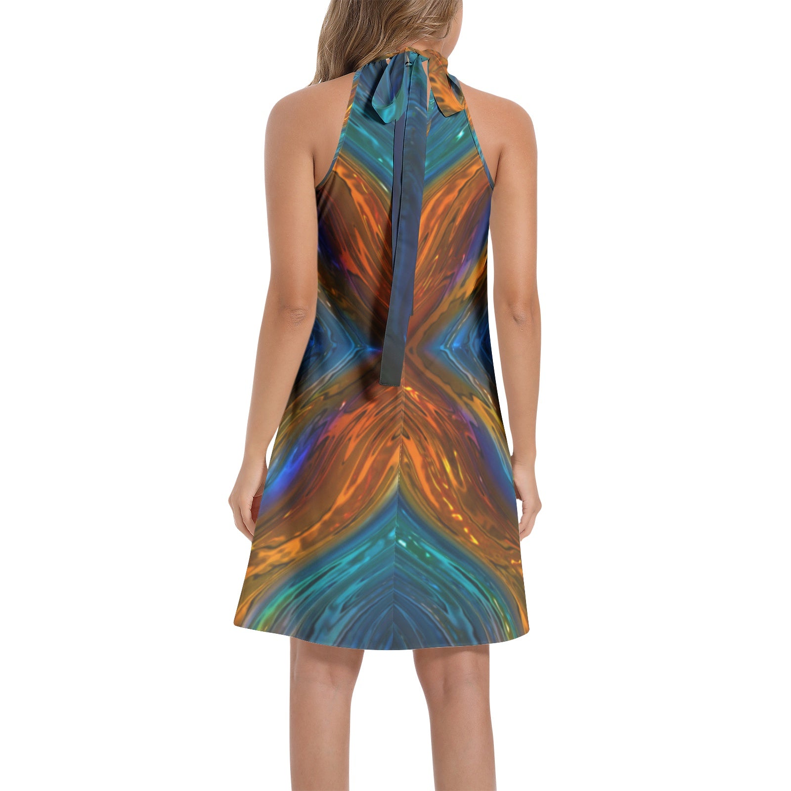 Dress Collection - Ruffle Hem Belted Halter Dress - Ovah Name Brand - OVAH NAME BRAND Dress Collection - Ruffle Hem Belted Halter Dress - Ovah Name Brand - OVAH NAME BRAND