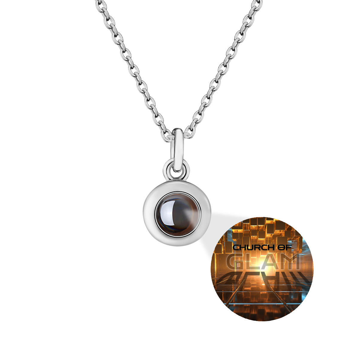 GLAM-IRIS JEWELRY BY OVAH NAME BRAND - TITANIUM NECKLACE - CHURCH OF GLAM